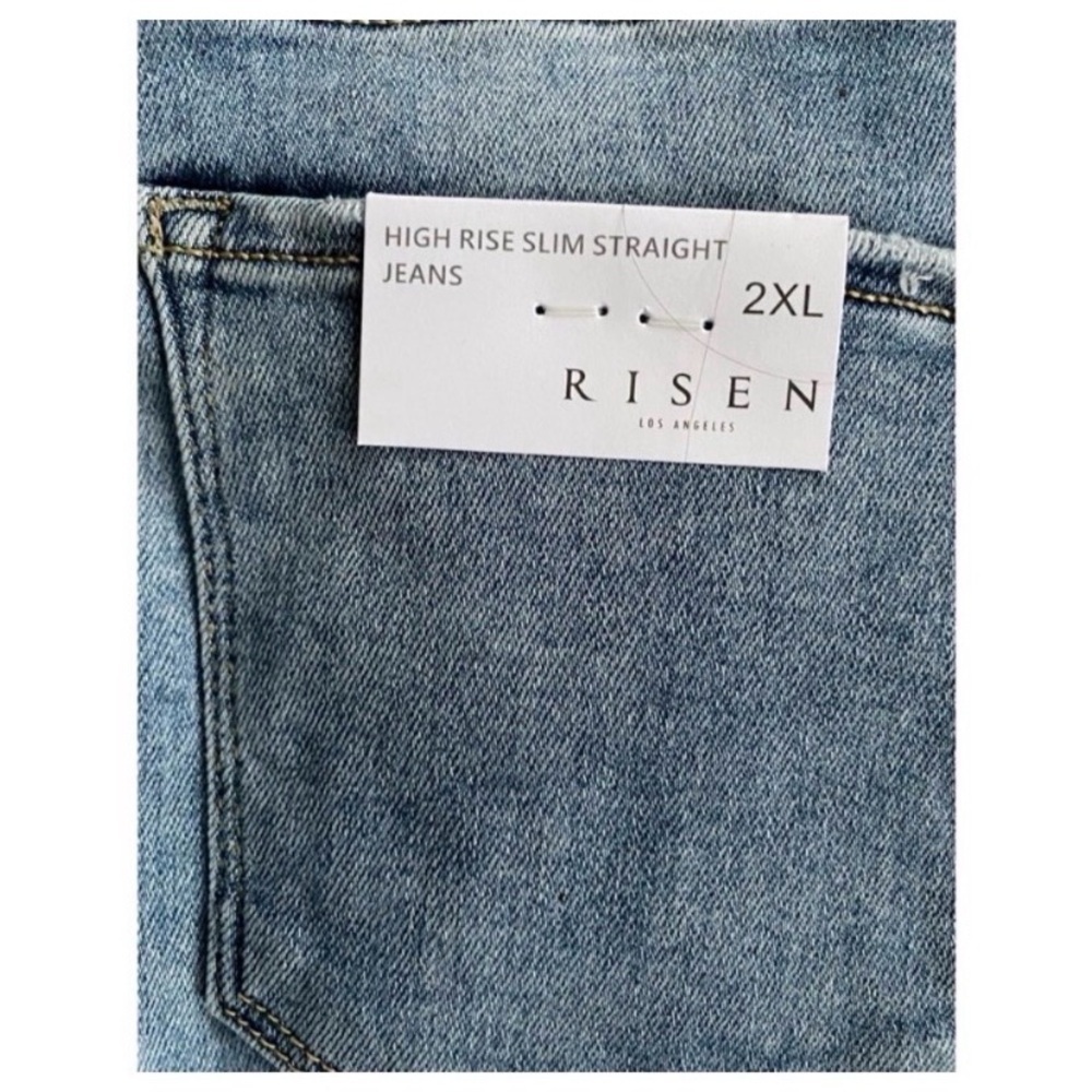 RISEN Ripped Straight Leg Crop Jeans - Picture 8 of 8